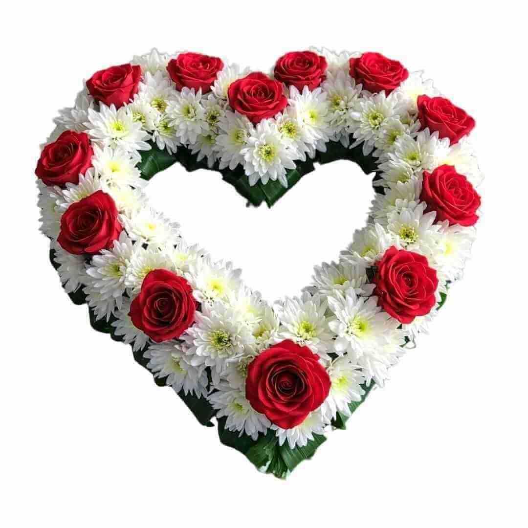 Heartfelt red heart wreath