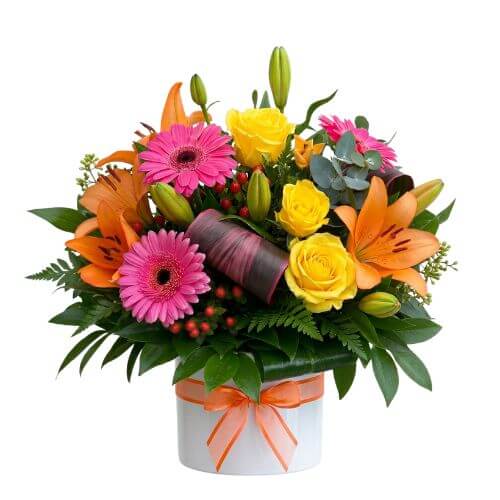 Viva - bright and coulorful flower arrangement in pot