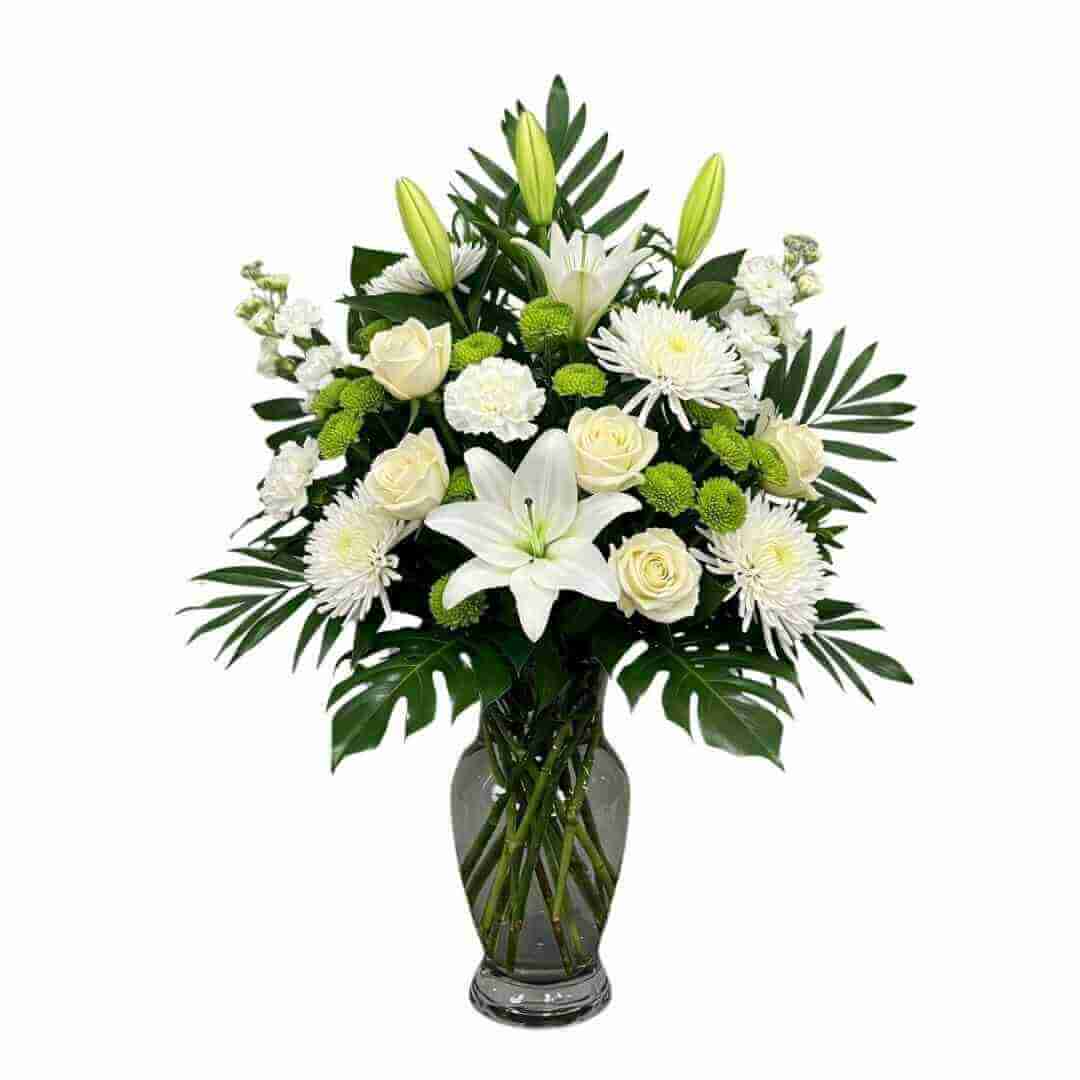 Cloud - white flowers in vase