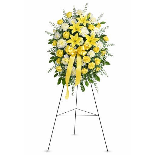 Yellow and White Tribute Spray